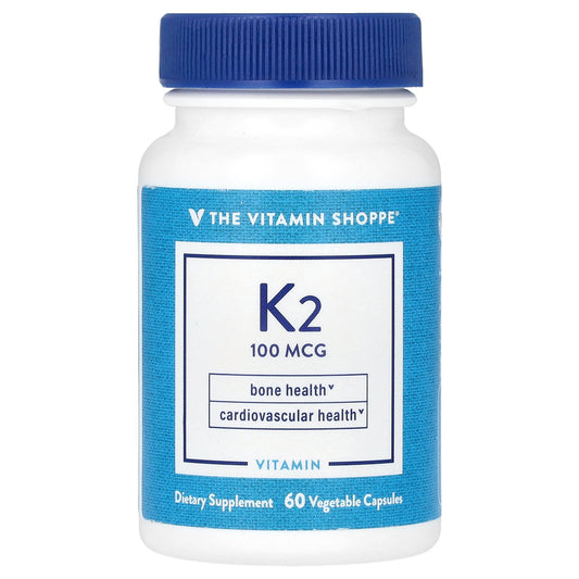 The Vitamin Shoppe, Vitamin K2, 100 mcg, 60 Vegetable Capsules