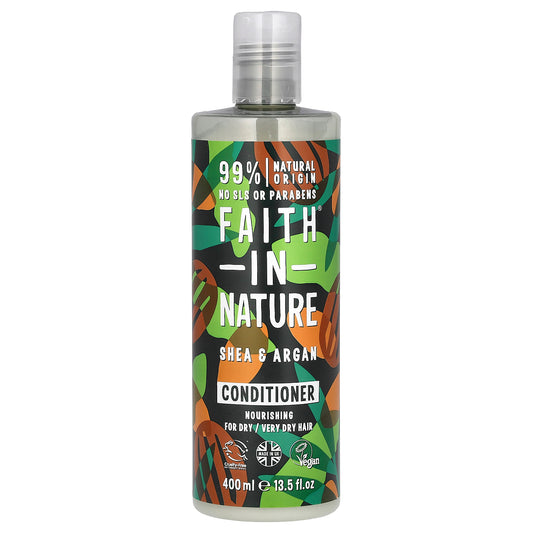 Faith in Nature, Conditioner, For Dry/ Very Dry Hair, Shea & Argan, 13.5 fl oz (400 ml)