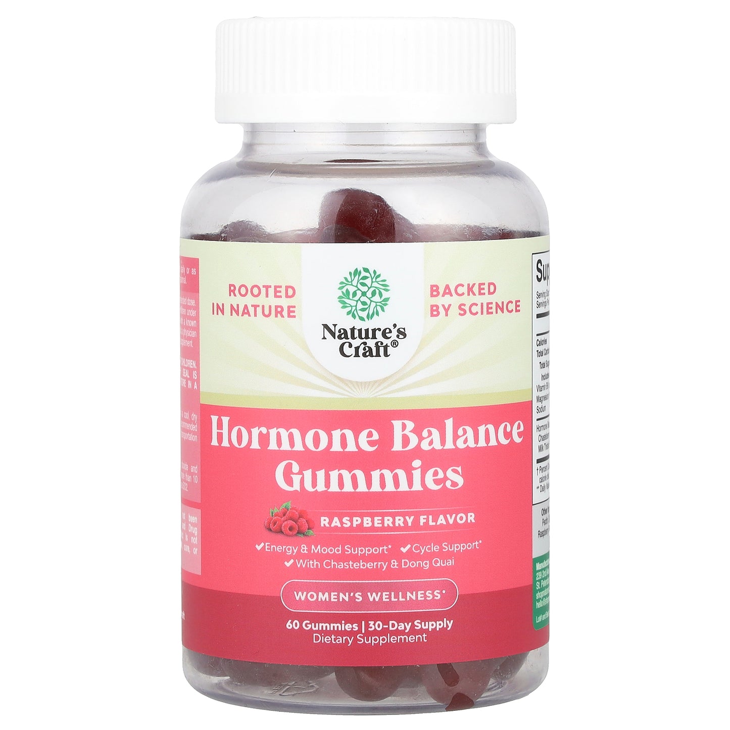 Nature's Craft, Women's Wellness, Hormone Balance Gummies, Raspberry, 60 Gummies