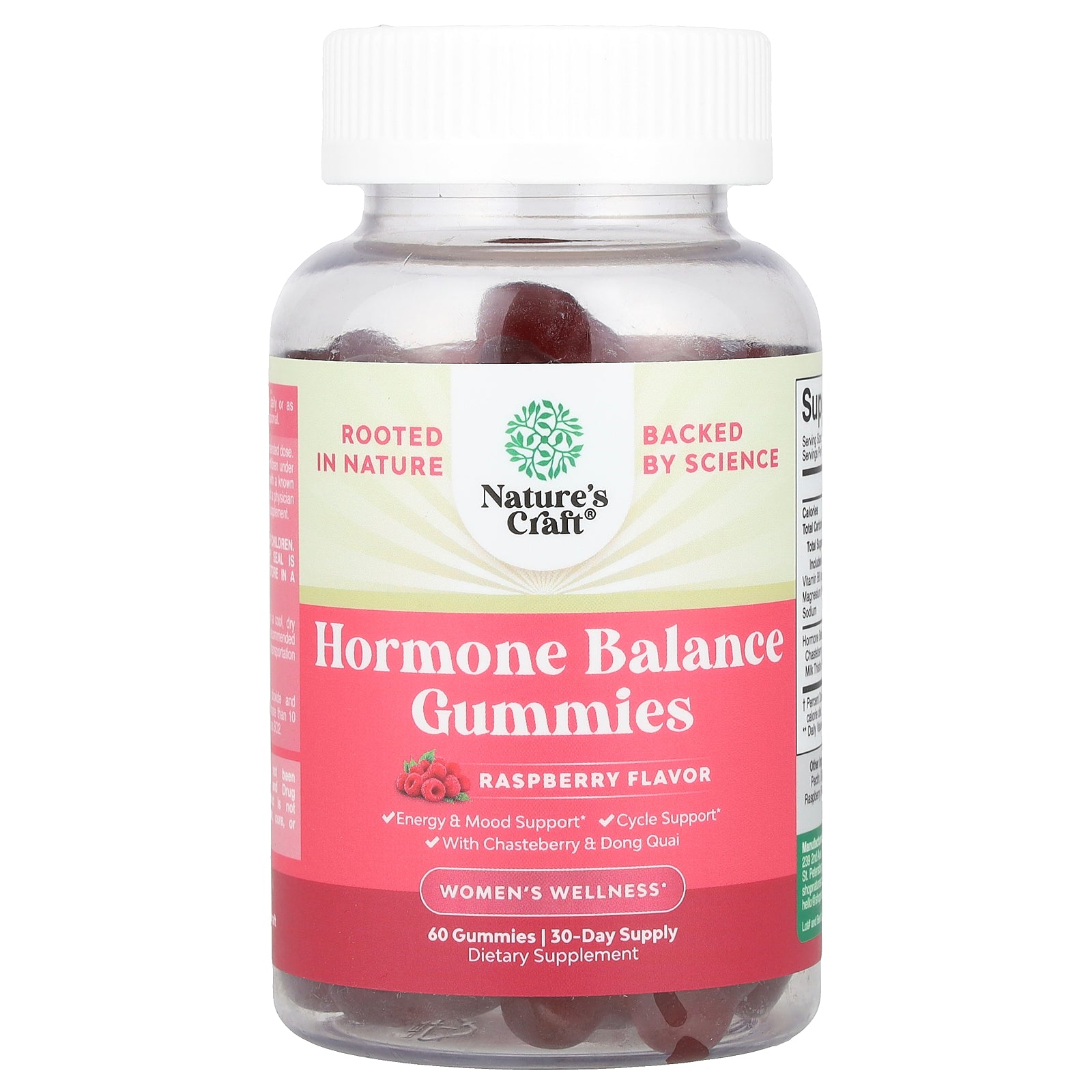 Nature's Craft, Women's Wellness, Hormone Balance Gummies, Raspberry, 60 Gummies