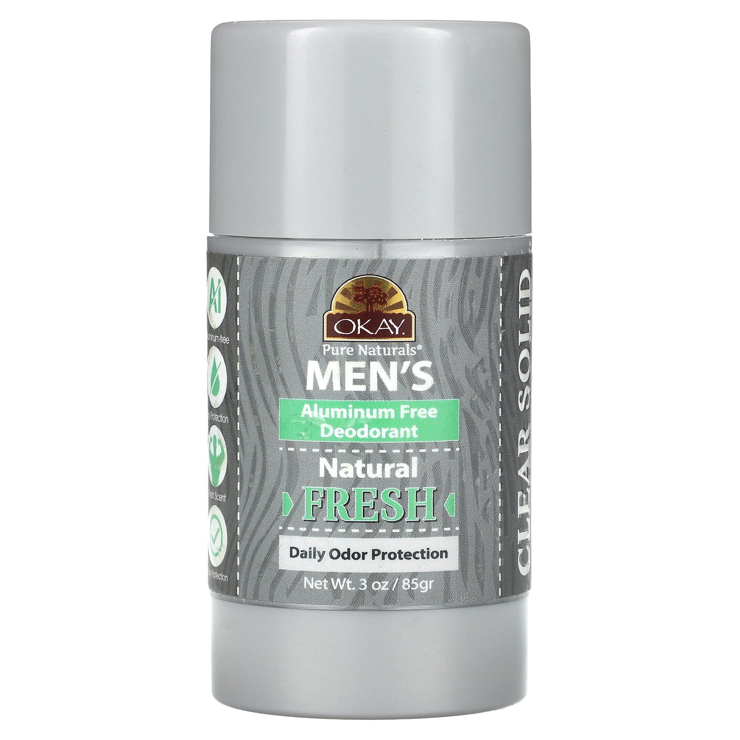 Okay Pure Naturals, Men's Aluminum Free Deodorant, Fresh, 3 oz (85 g)