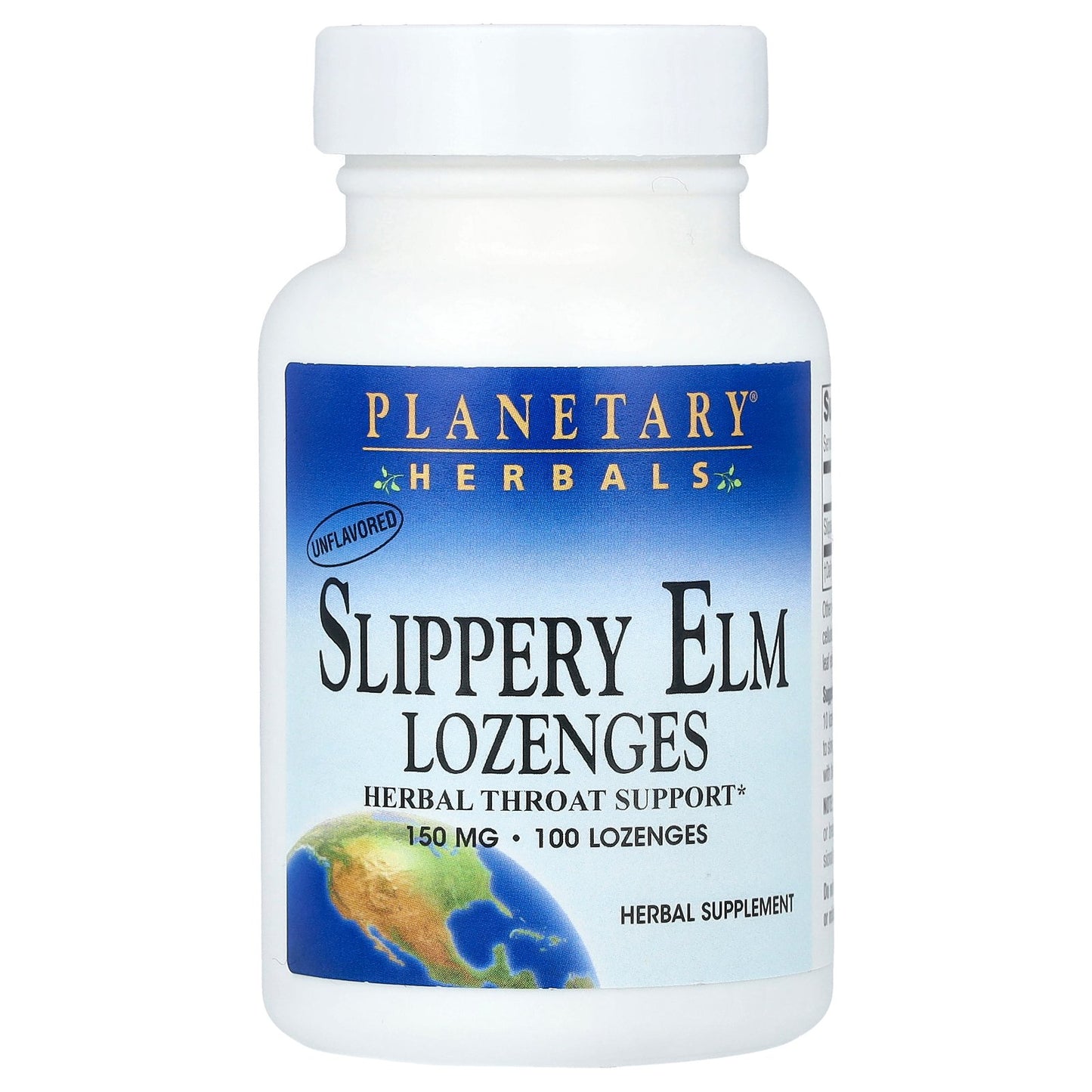 Planetary Herbals, Slippery Elm Lozenges, Unflavored, 150 mg, 100 Lozenges