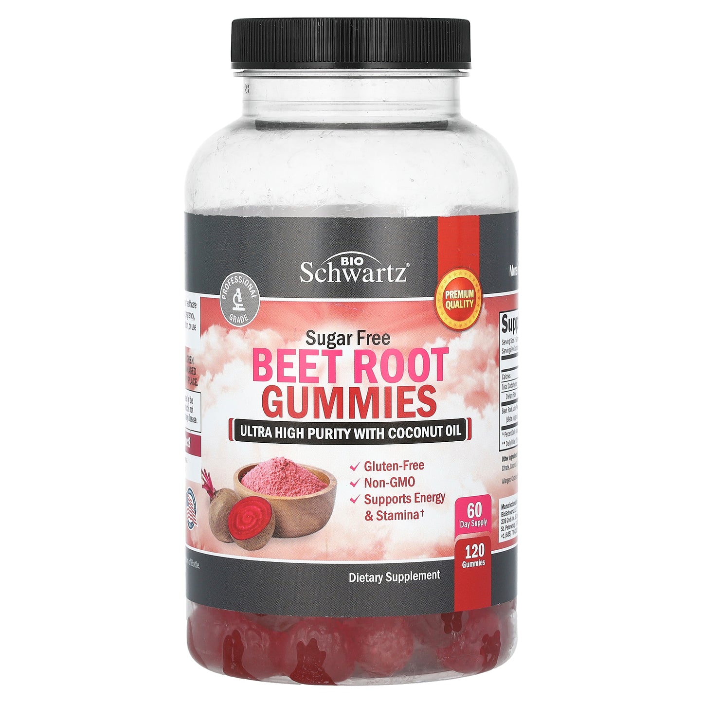BioSchwartz, Beet Root Gummies, Sugar Free, 120 Gummies (250 mg per Gummy)