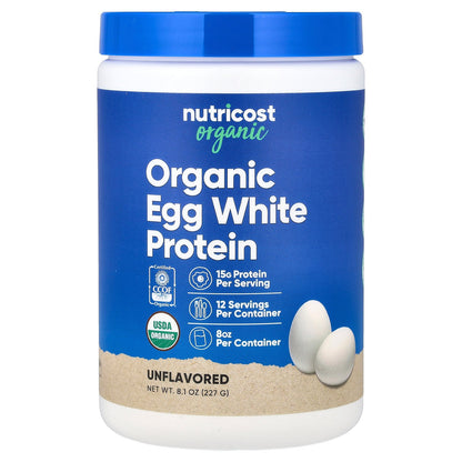 Nutricost, Organic Egg White Protein, Unflavored, 8.1 oz (227 g)