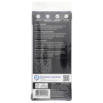 Tweezerman, Point Tweezer, Stainless Steel, 1 Count