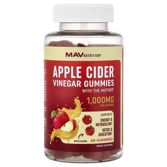 MAV Nutrition, Apple Cider Vinegar Gummies With The Mother, Apple, 60 Gummies