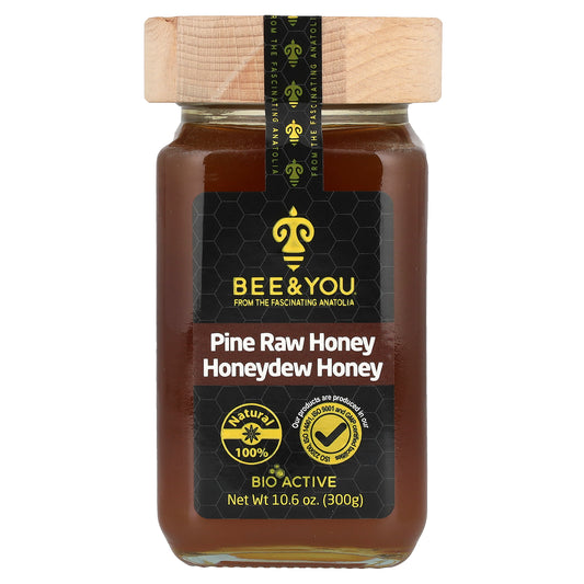 Bee & You, Pine Raw Honey, Honeydew Honey, 10.6 oz (300 g)