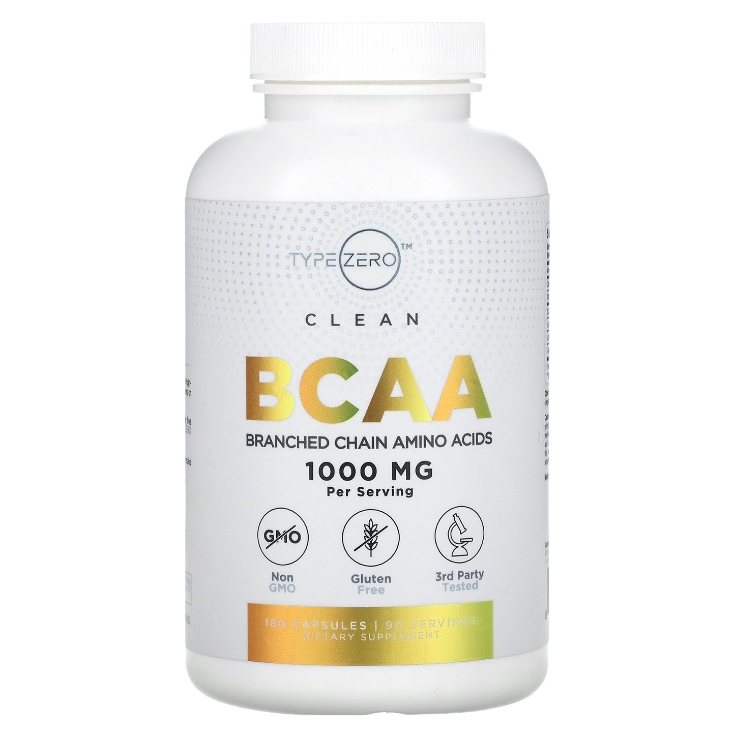 TypeZero, Clean BCAA, 1,000 mg, 180 Capsules (500 mg per Capsule)