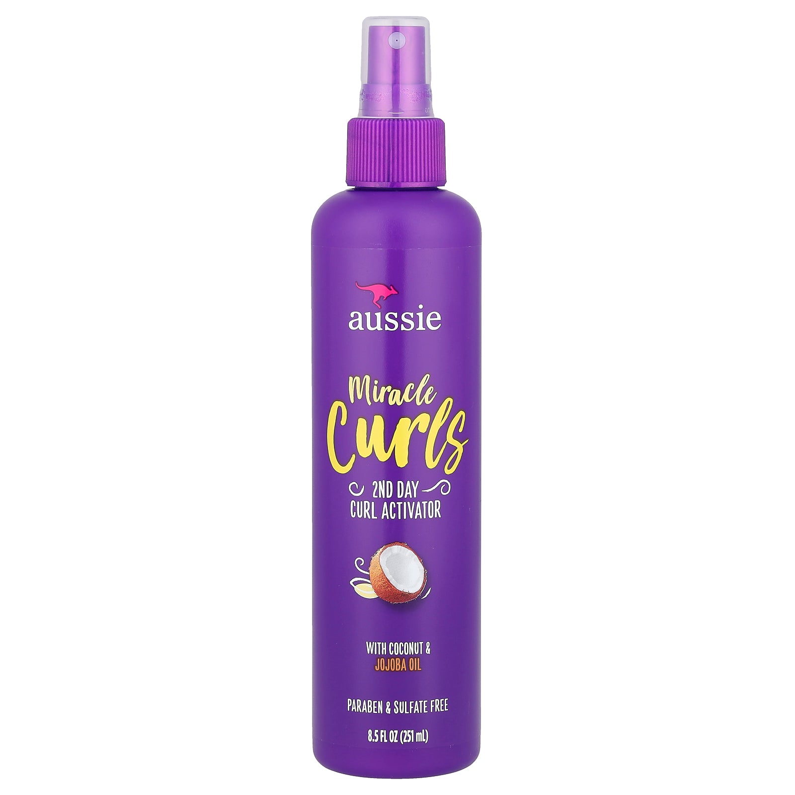 Aussie, Miracle Curls, 2nd Day Curl Activator with Coconut & Jojoba Oil, 8.5 fl oz (251 ml)