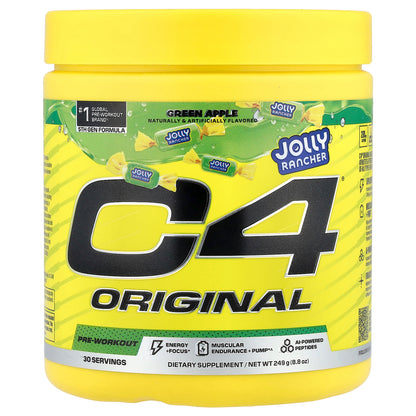 C4 / Cellucor, C4® Original, Pre-Workout, Jolly Rancher Green Apple, 8.8 oz (249 g)