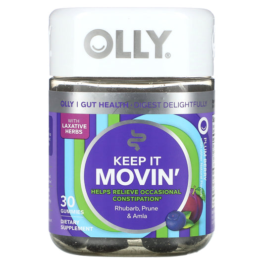 OLLY, Keep It Movin', Plum Berry, 30 Gummies