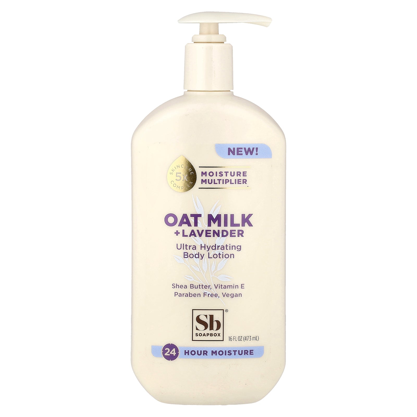 Soapbox, Ultra Hydrating Body Lotion, Oat Milk + Lavender, 16 fl oz (473 ml)