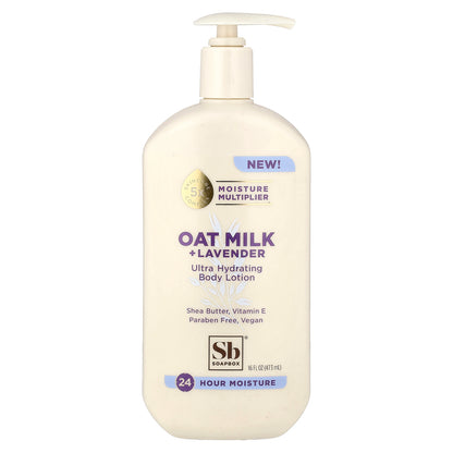 Soapbox, Ultra Hydrating Body Lotion, Oat Milk + Lavender, 16 fl oz (473 ml)
