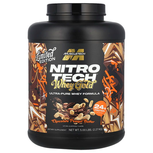 MuscleTech, Nitro-Tech® Whey Gold, Chocolate Peanut Butter, 5 lbs (2.27 kg)