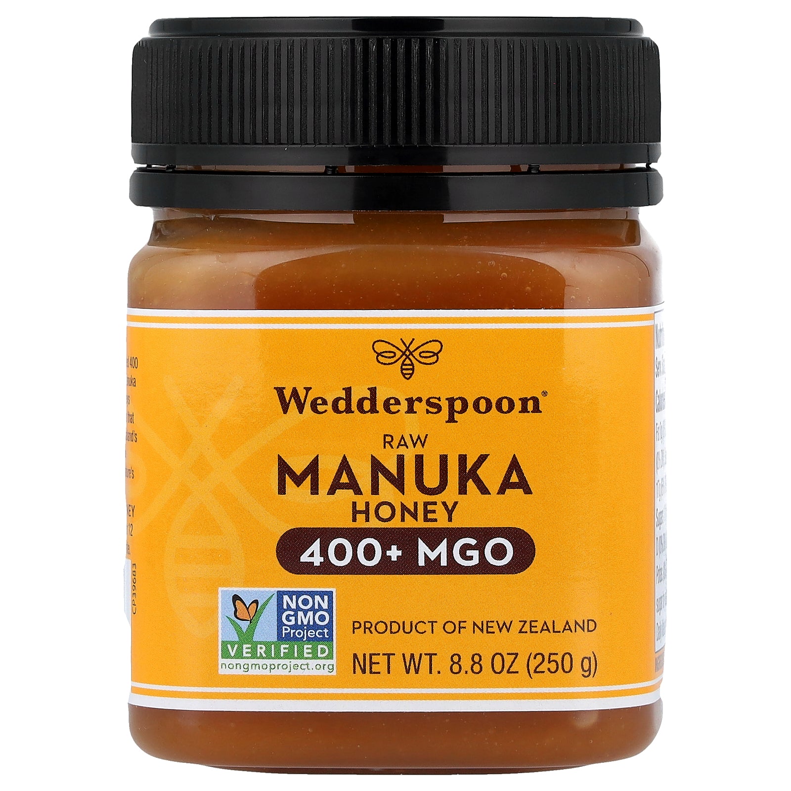 Wedderspoon, Raw Manuka Honey, MGO 400+, 8.8 oz (250 g)