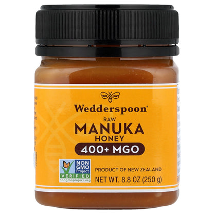 Wedderspoon, Raw Manuka Honey, MGO 400+, 8.8 oz (250 g)