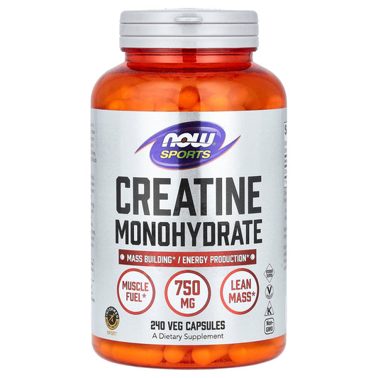 NOW Foods, Sports, Creatine Monohydrate, 750 mg, 240 Veg Capsules