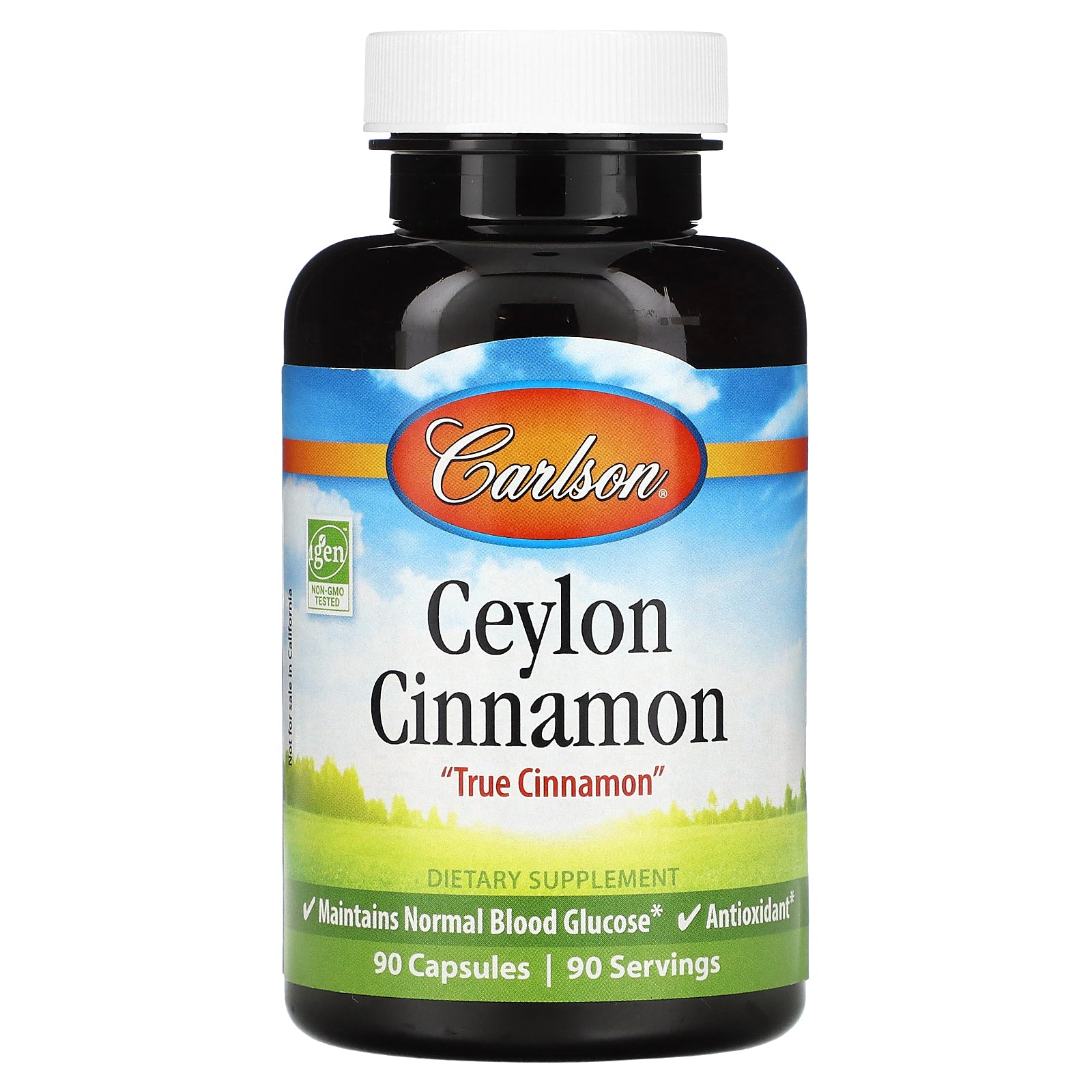 Carlson, Ceylon Cinnamon, 500 mg, 90 Capsules