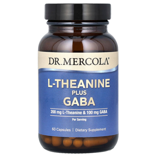 Dr. Mercola, L-Theanine Plus Gaba, 60 Capsules