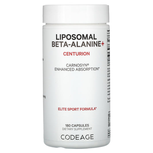 Codeage, Liposomal Beta-Alanine+, Centurion, CarnoSyn, Enhanced Absorption, 180 Capsules (533 mg per Capsule)