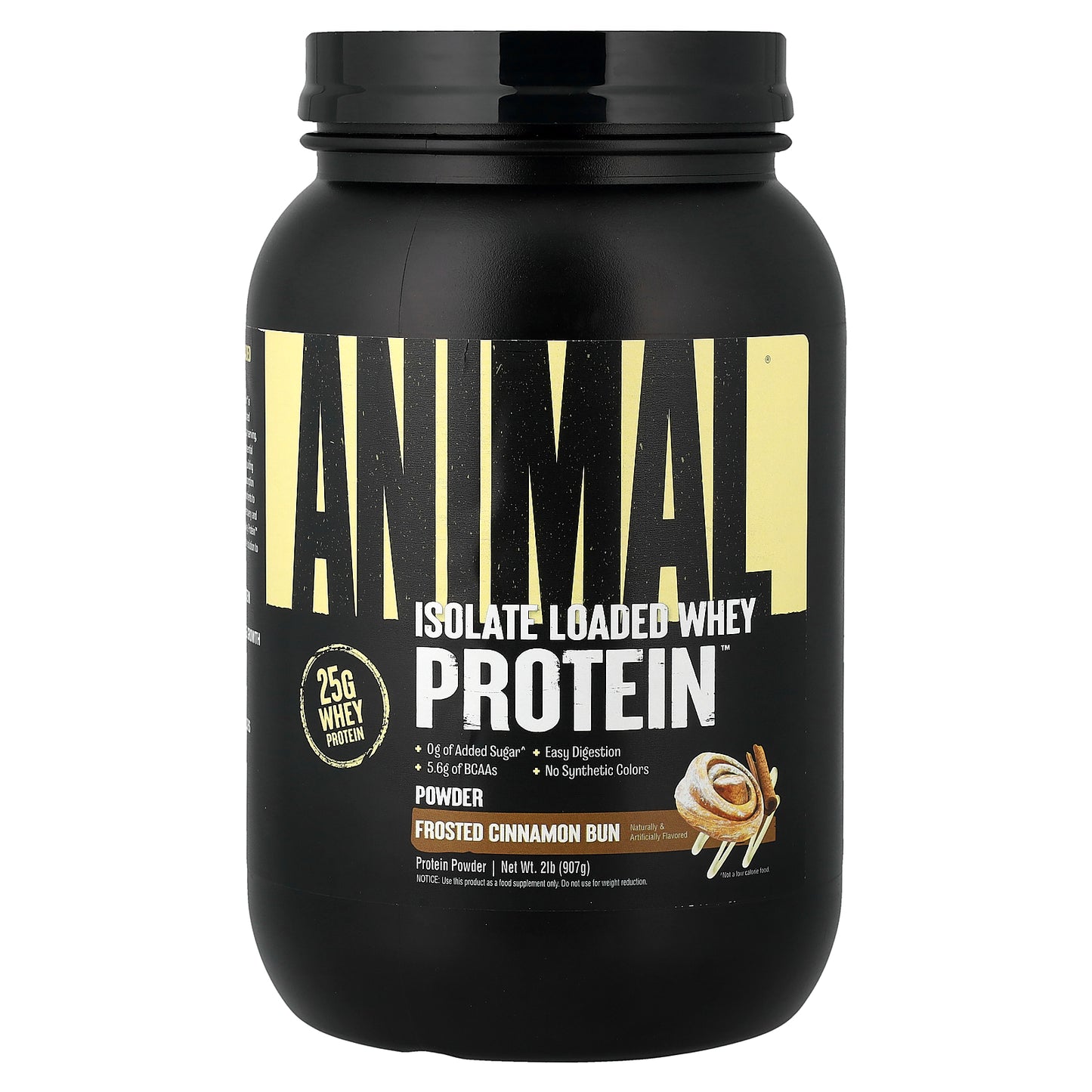 Animal, Isolate Loaded Whey Protein™ Powder, Frosted Cinnamon Bun, 2 lb (907 g)