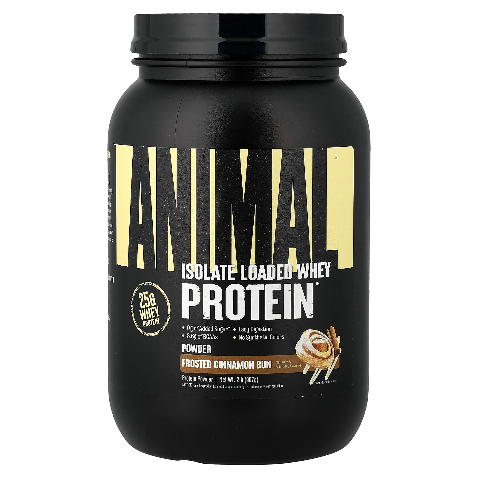 Animal, Isolate Loaded Whey Protein™ Powder, Frosted Cinnamon Bun, 2 lb (907 g)