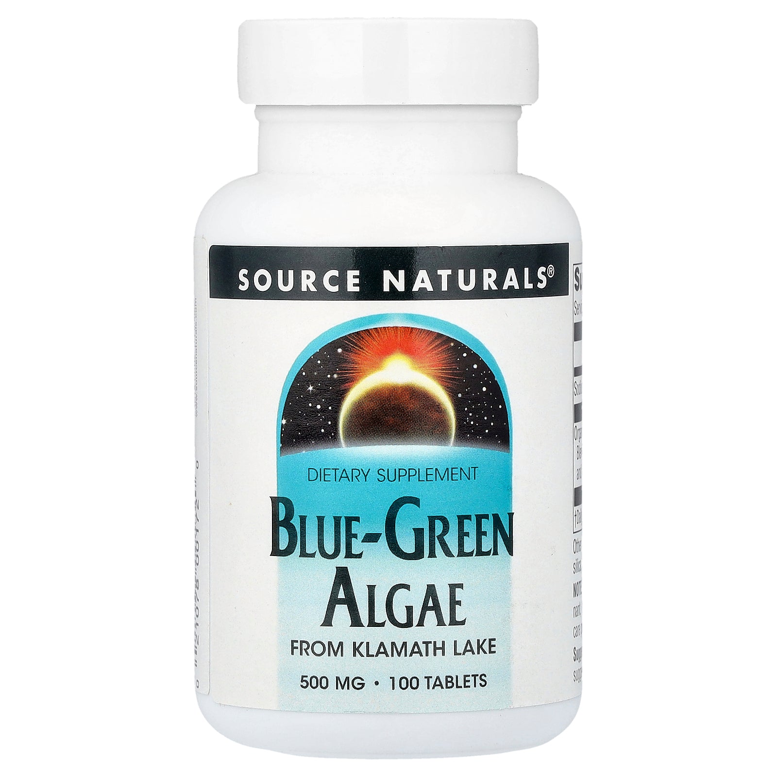 Source Naturals, Blue-Green Algae, 500 mg, 100 Tablets