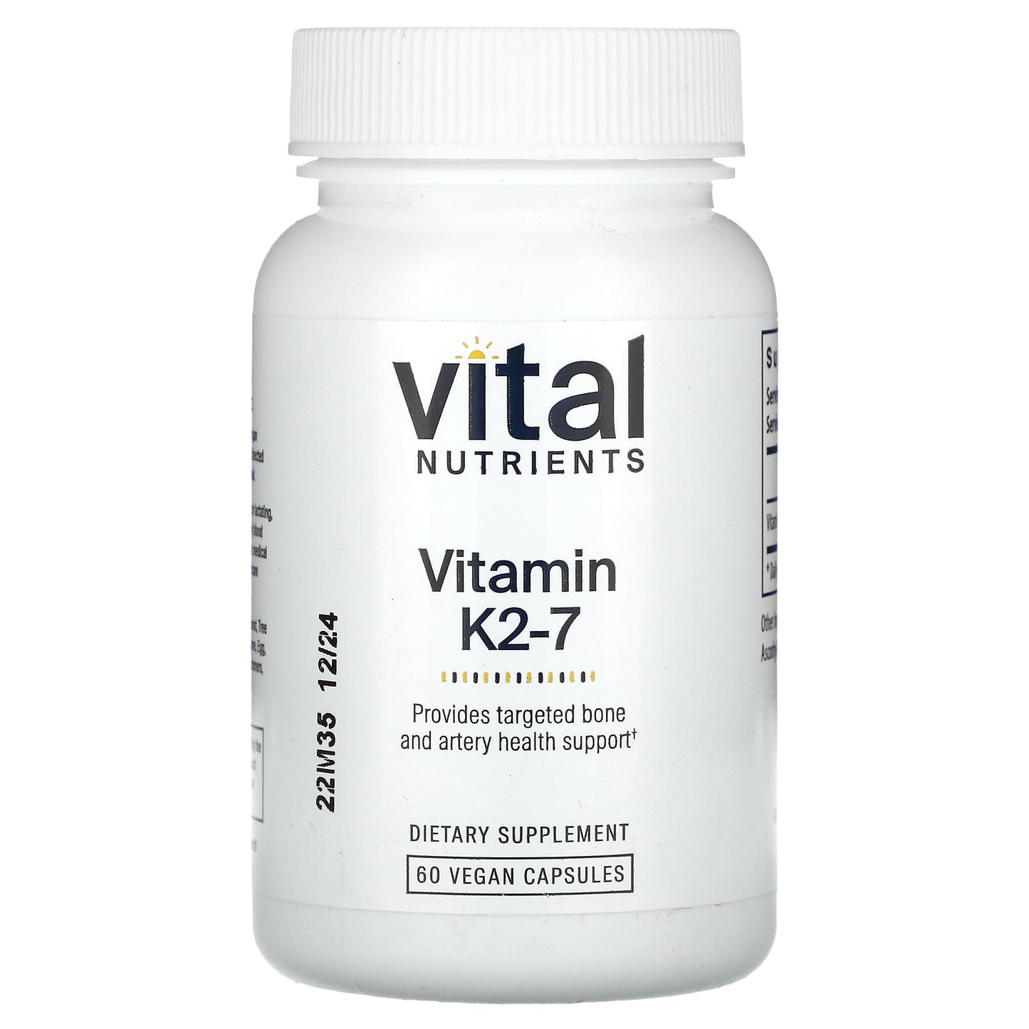 Vital Nutrients, Vitamin K2-7, 60 Vegan Capsules (180 mcg per Capsule)