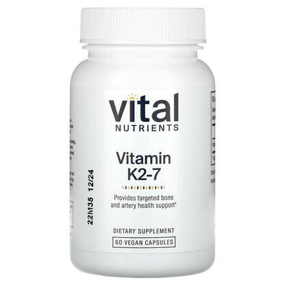 Vital Nutrients, Vitamin K2-7, 60 Vegan Capsules (180 mcg per Capsule)