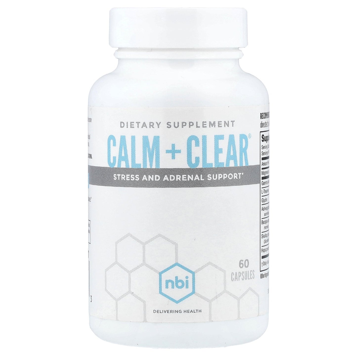 NBI, Calm + Clear®, Stress and Adrenal Support, 60 Capsules