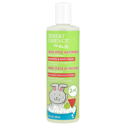 Desert Essence, Kids, Shampoo & Body Wash, Green Apple Watermelon , 12 fl oz (355 ml)