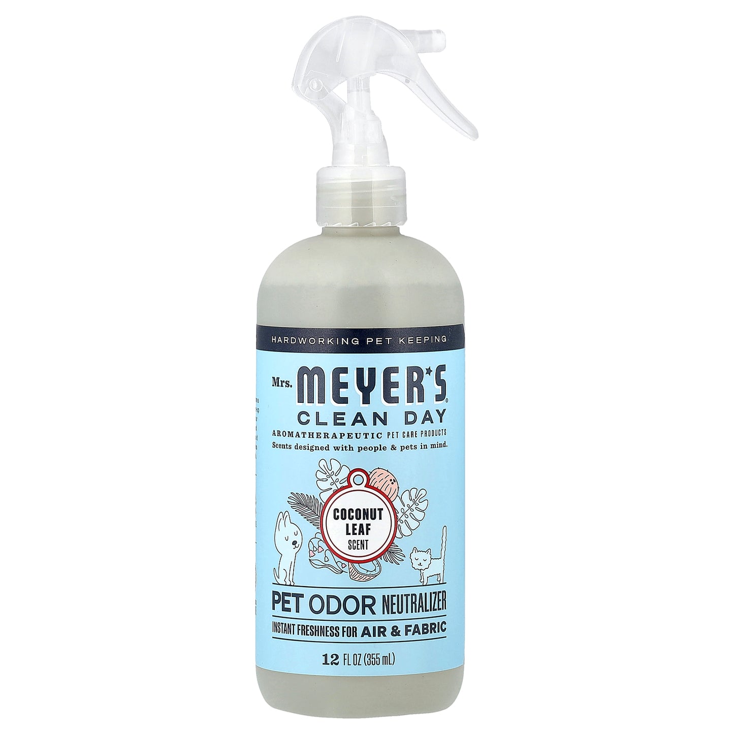 Mrs. Meyers Clean Day, Pet Odor Neutralizer, Coconut Leaf, 12 fl oz (355 ml)