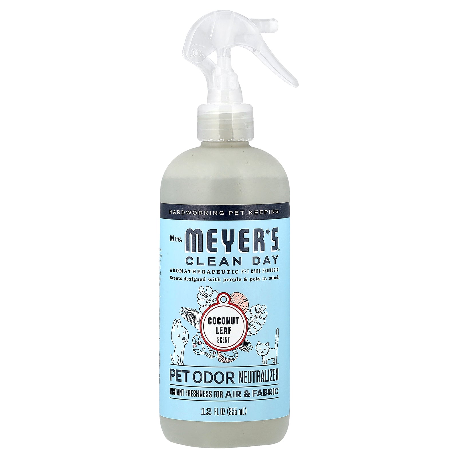 Mrs. Meyers Clean Day, Pet Odor Neutralizer, Coconut Leaf, 12 fl oz (355 ml)