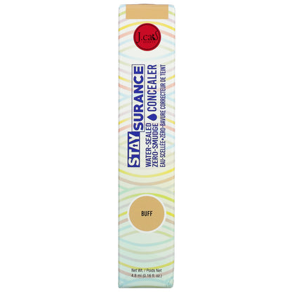 J.Cat Beauty, Staysurance, Water-Sealed Zero-Smudge Concealer, SHC108 Buff, 0.16 fl oz (4.8 ml)