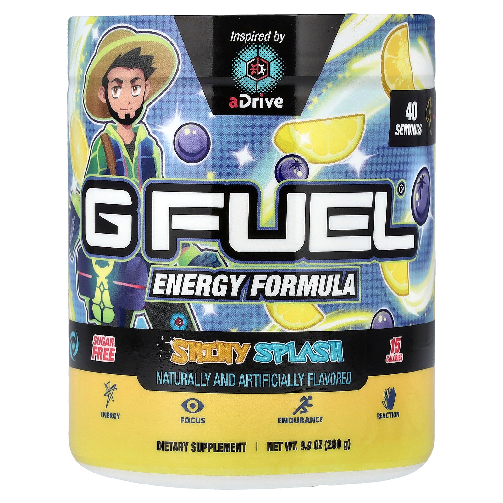 G FUEL, Energy Formula, Shiny Splash, 9.9 oz (280 g)