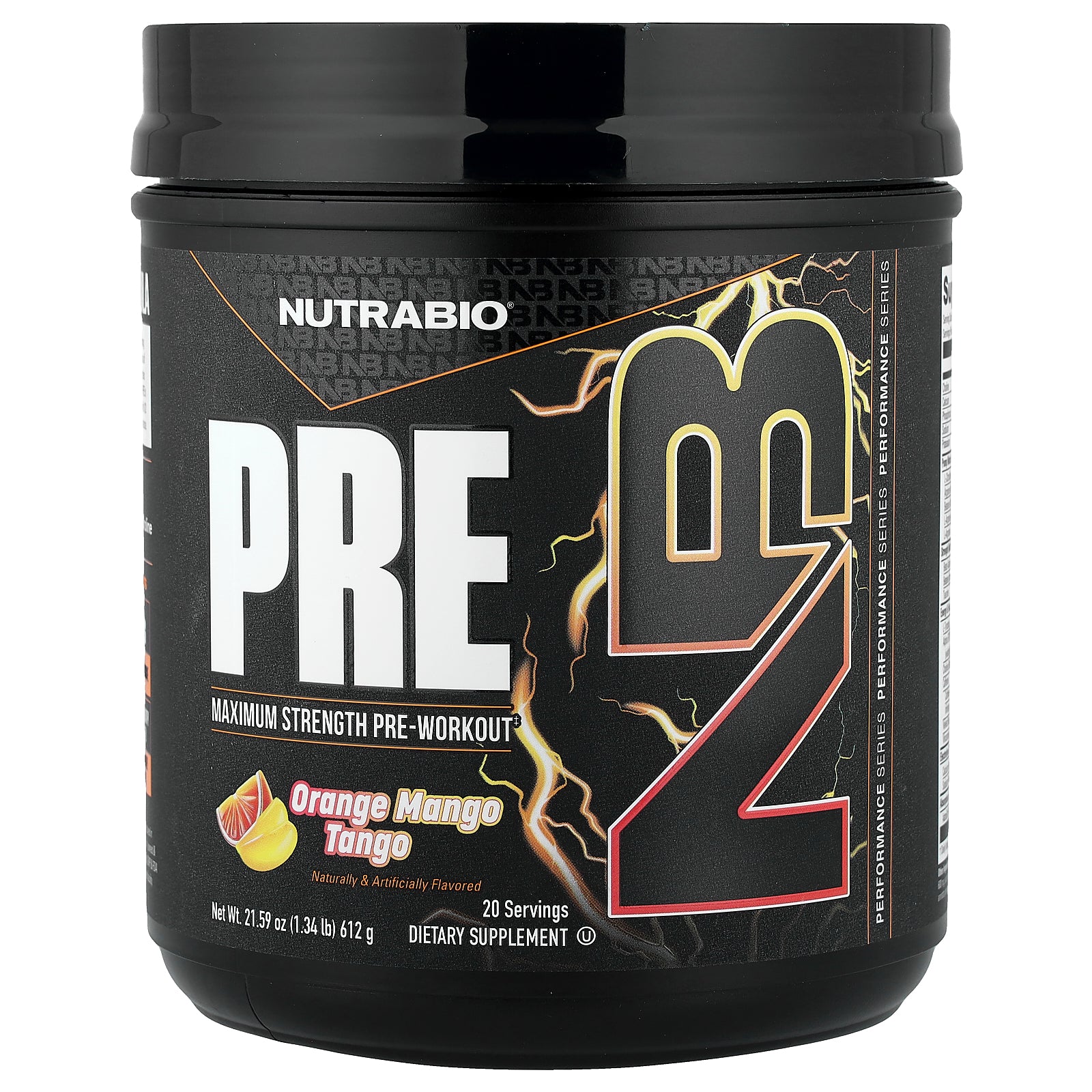 NutraBio, PRE-Workout, Orange Mango Tango, 1.34 lb (612 g)