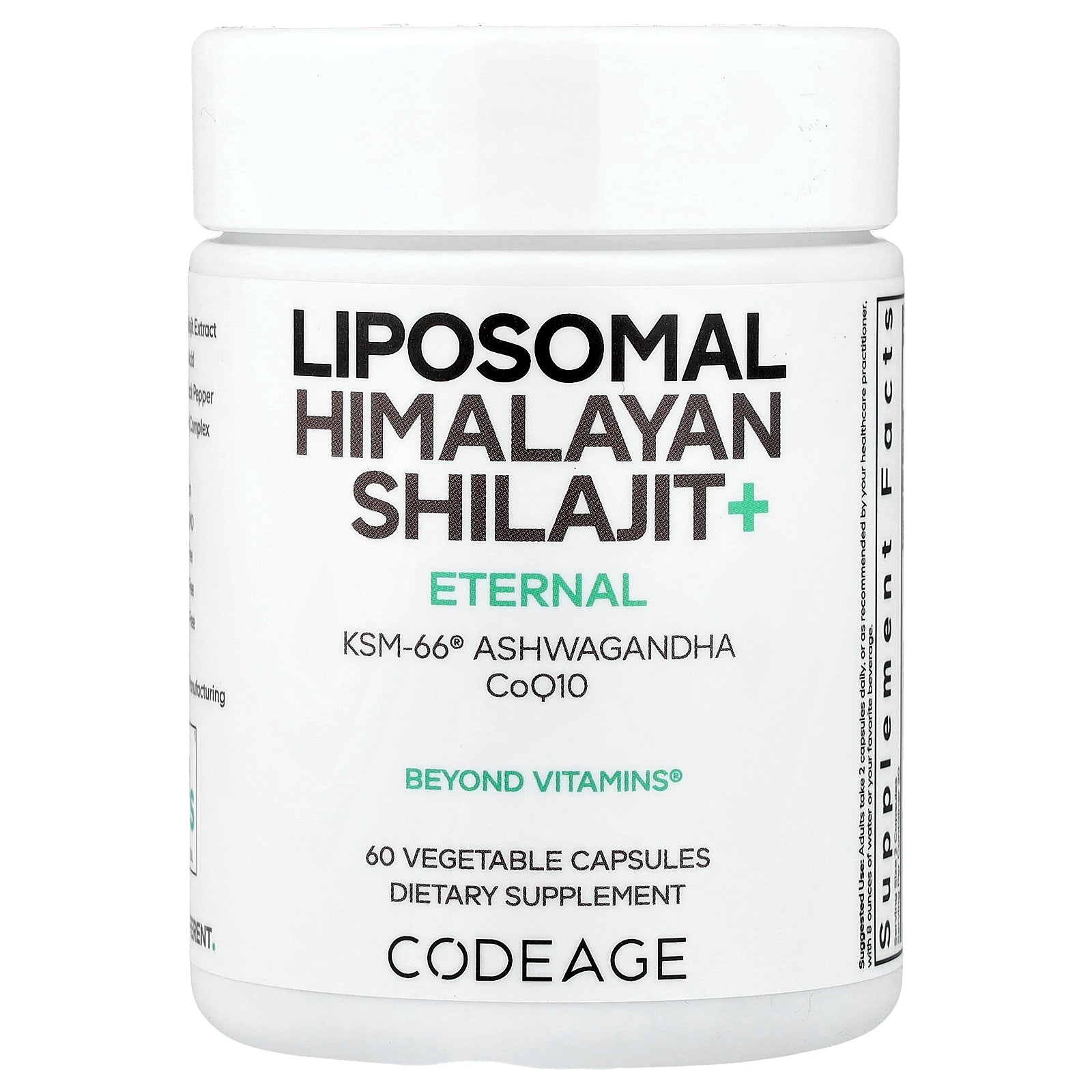 Codeage, Eternal, Liposomal Himalayan Shilajit+, 60 Vegetable Capsules
