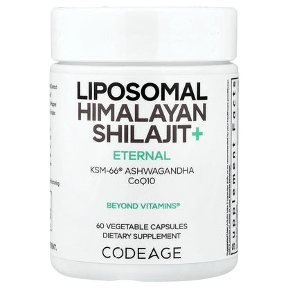 Codeage, Eternal, Liposomal Himalayan Shilajit+, 60 Vegetable Capsules