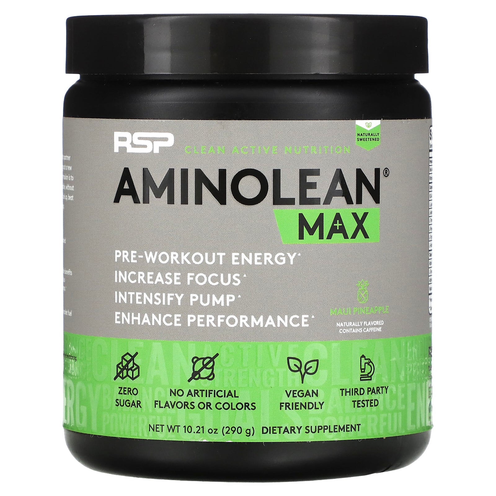 RSP Nutrition, AminoLean Max Pre-Workout Energy, Maui Pineapple, 10.21 oz (290 g)