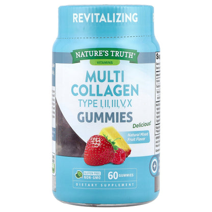 Nature's Truth, Multi Collagen Gummies, Natural Mixed Fruit, 60 Gummies