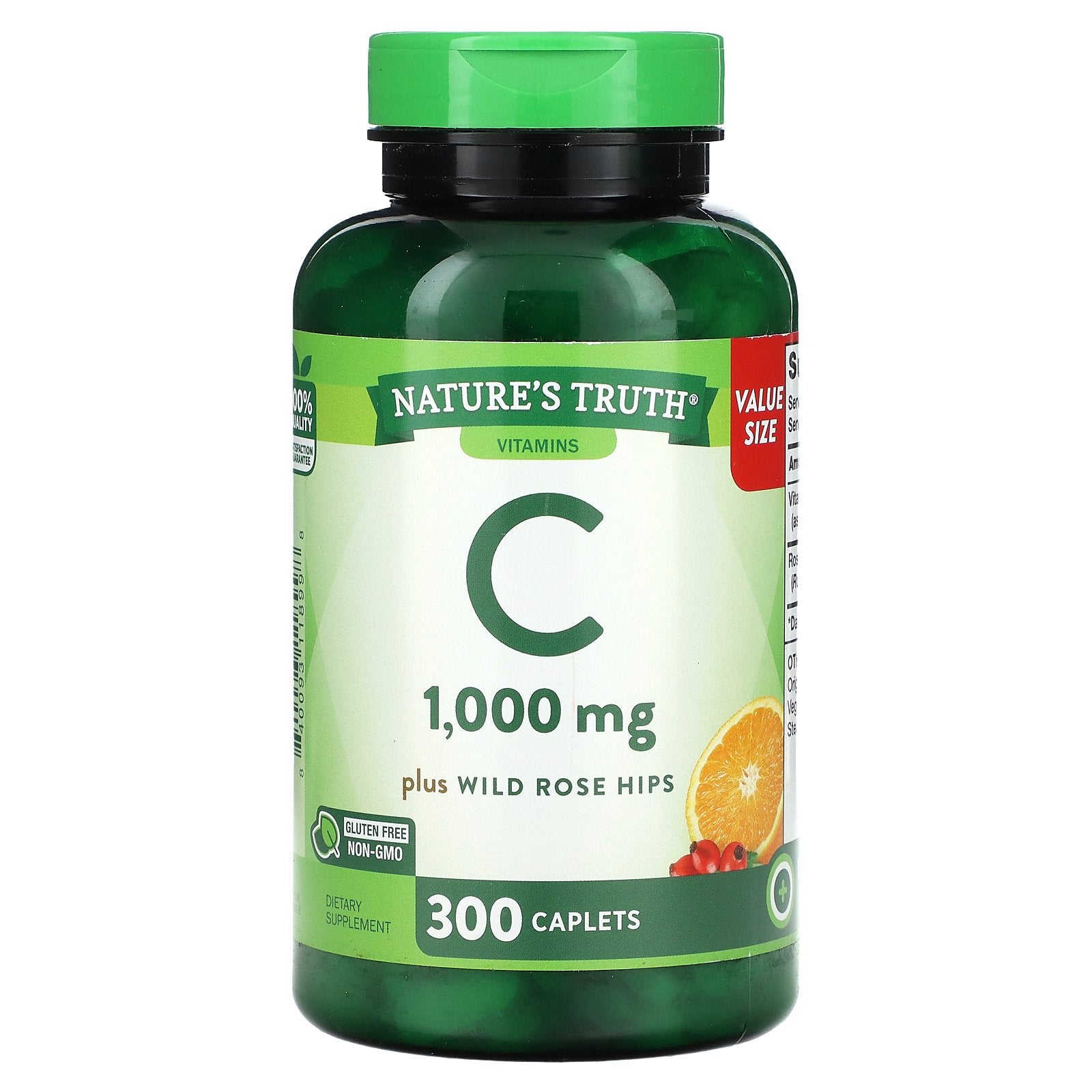 Nature's Truth, Vitamin C Plus Wild Rose Hips, 1,000 mg, 300 Caplets