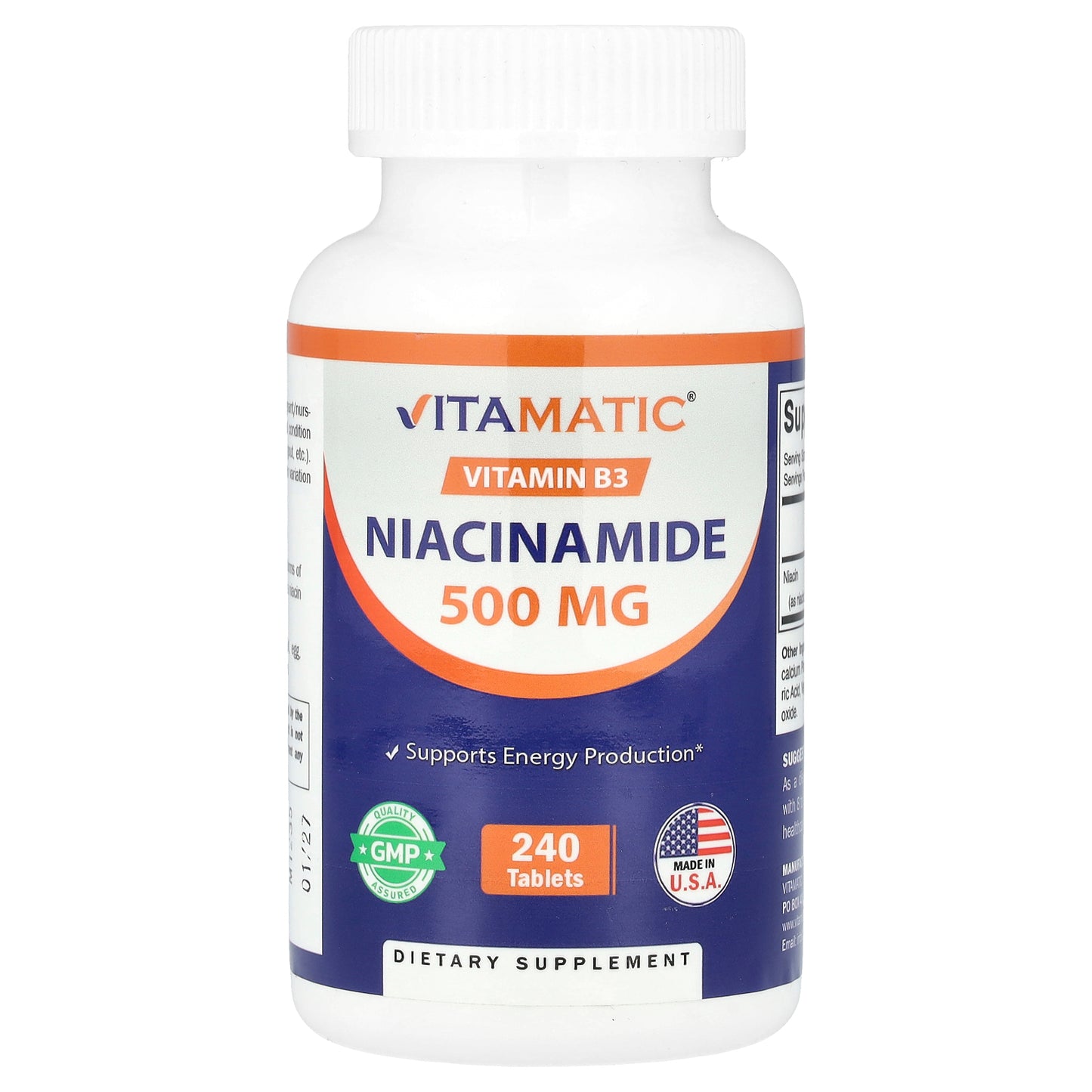 Vitamatic, Niacinamide, 500 mg, 240 Tablets