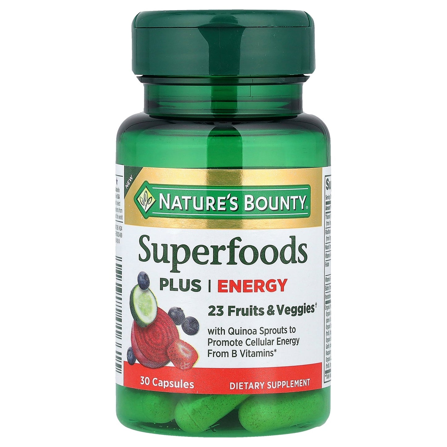 Nature's Bounty, Superfoods Plus Energy, 30 Capsules
