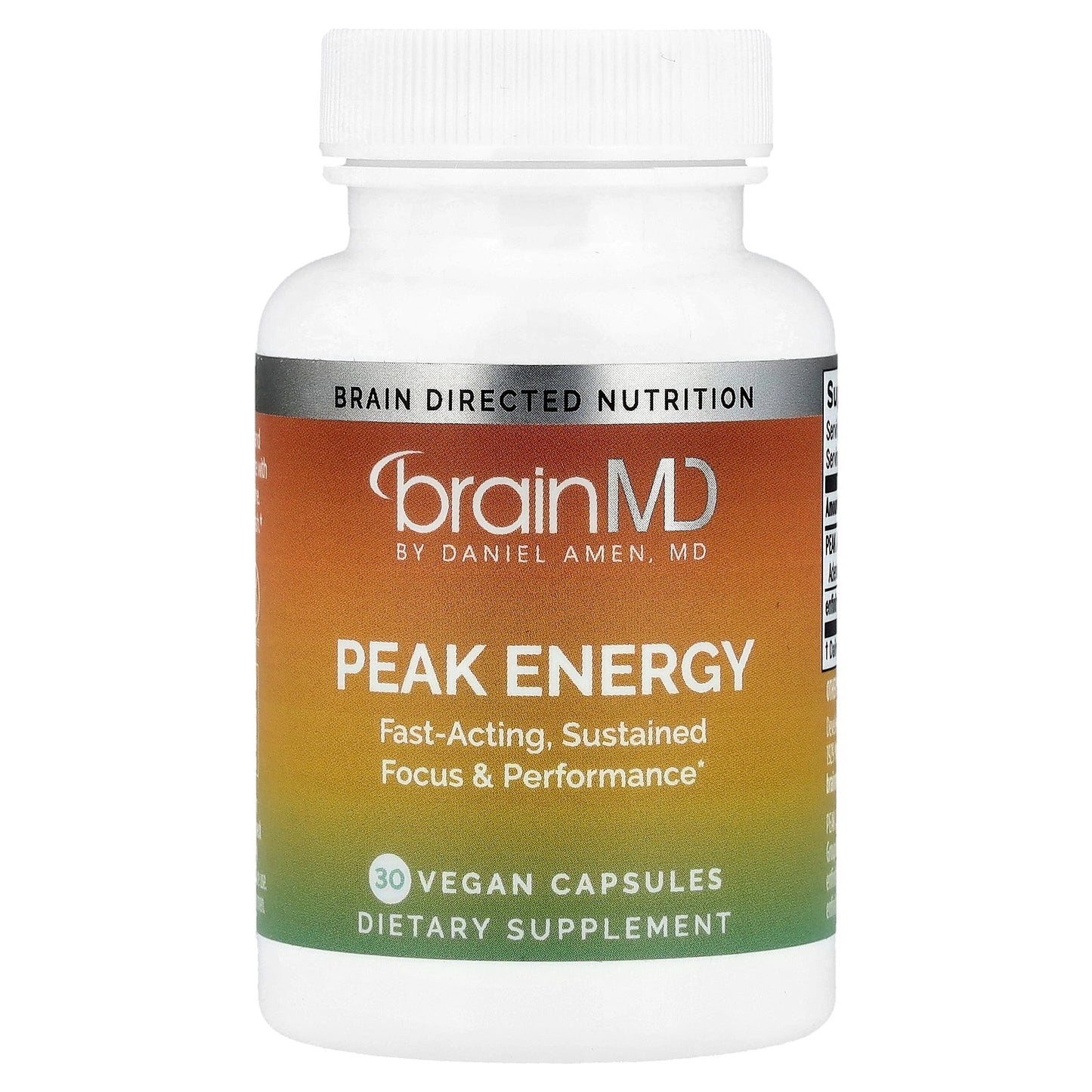 BrainMD, Peak Energy, 30 Vegan Capsules