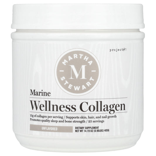 Martha Stewart Wellness, Marine Wellness Collagen, Unflavored, 14.19 oz (405 g)