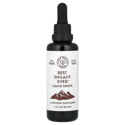 Pure Indian Foods, Best Shilajit Ever™, Liquid Drops, 2 fl oz (60 ml)