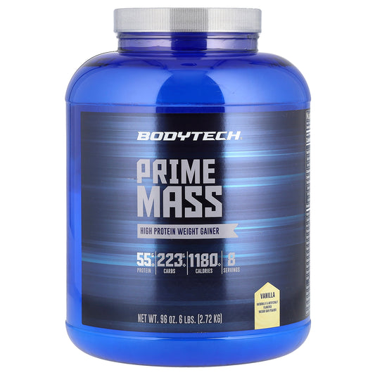 BodyTech, Prime Mass, High Protein Weight Gainer, Vanilla, 6 lbs (2.72 kg)