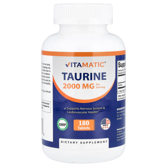 Vitamatic, Taurine, 180 Tablets (1,000 mg per Tablet)