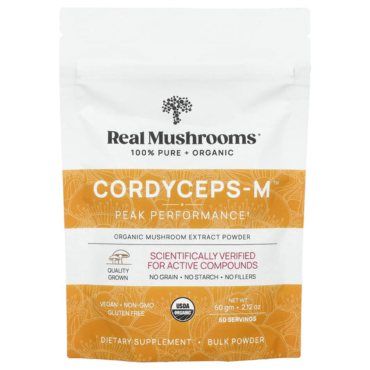 Real Mushrooms, Cordyceps-M™, Organic Mushroom Extract Powder, 2.12 oz (60 g)