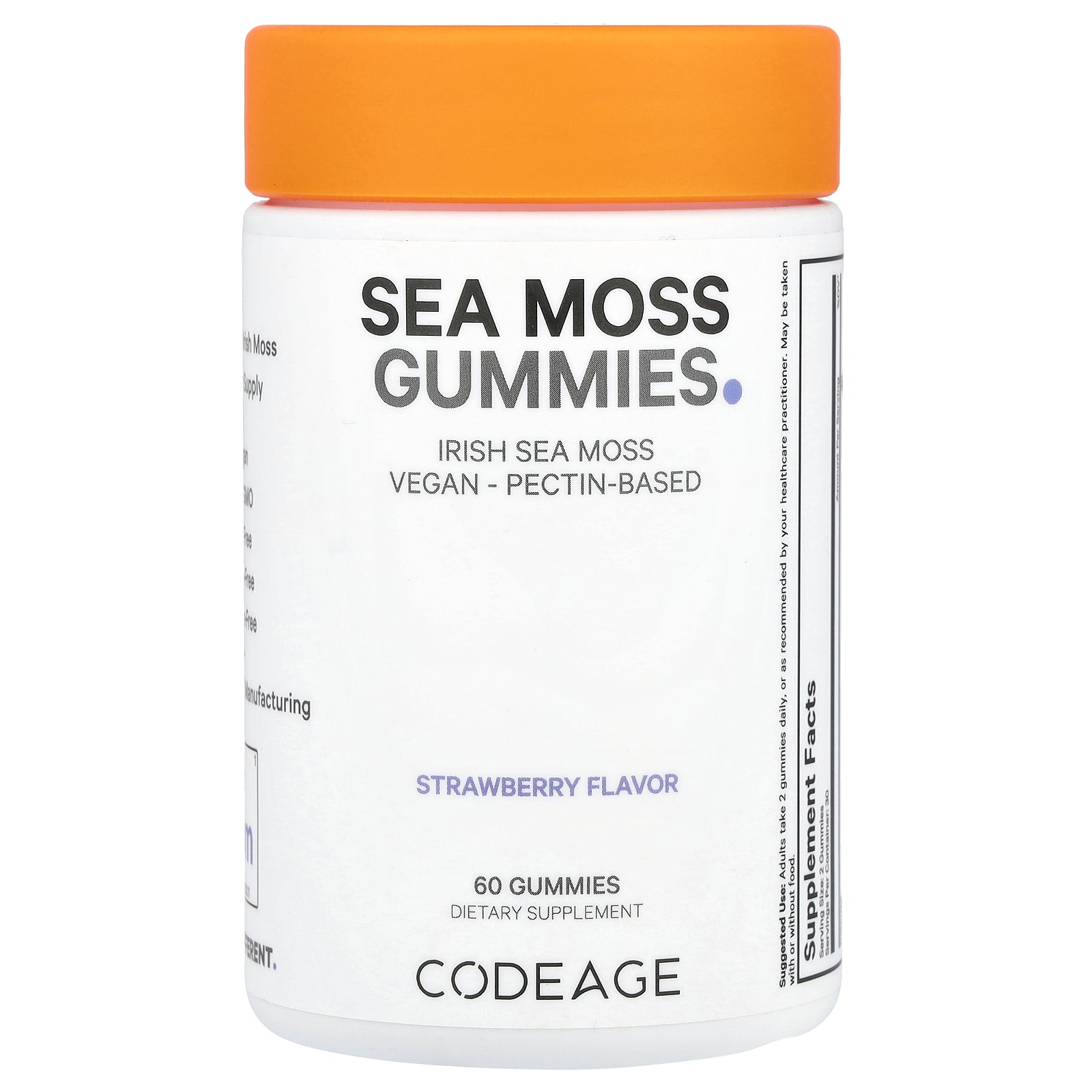 Codeage, Sea Moss Gummies, Strawberry, 60 Gummies (150 mg per Gummy)